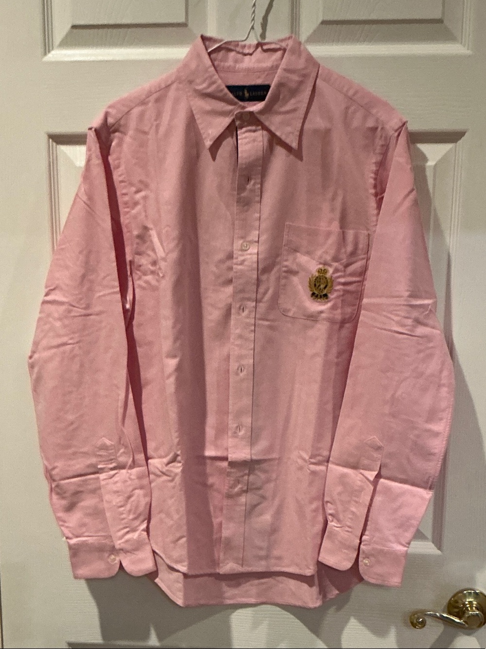 Polo Ralph Lauren pink Oxford Cloth Button Down Shirt with "PRL" Crest